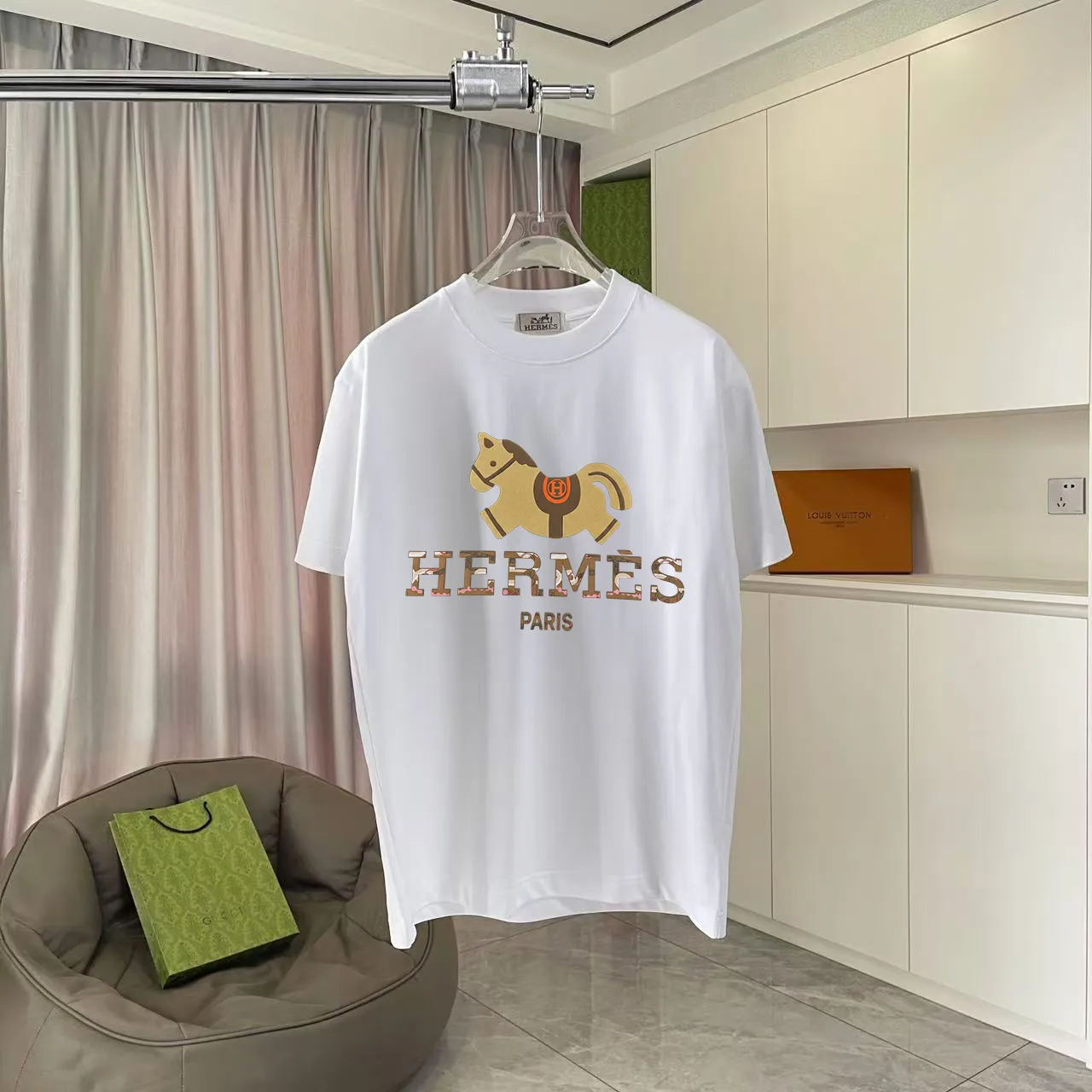 Herme* 2026 New Arrival logo 300g T Same Style Size：S M L XL XXL ：Black White Green Purple